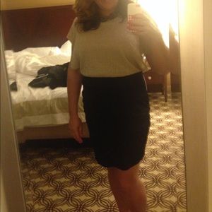 Enfocus Studio Cream and Black Dress